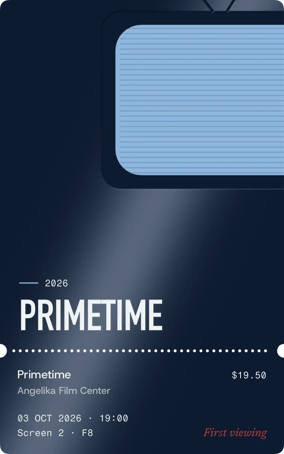 Primetime: a television studio’s screen.
